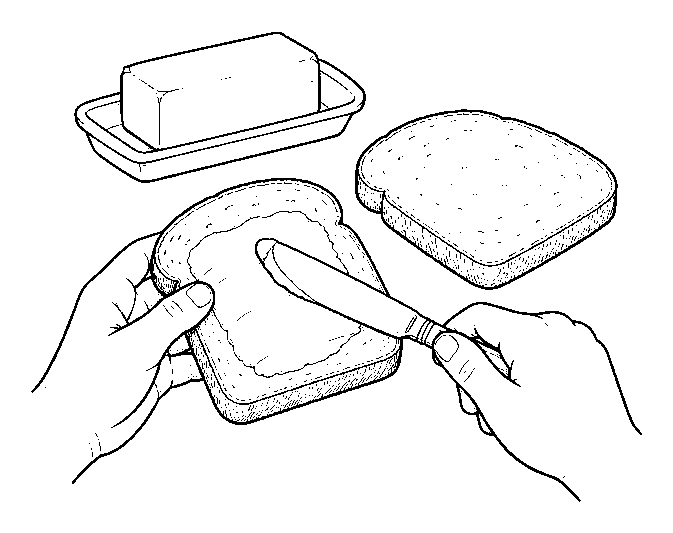 making a sandwich, step 2