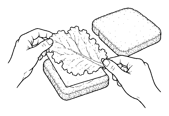 making a sandwich, step 3