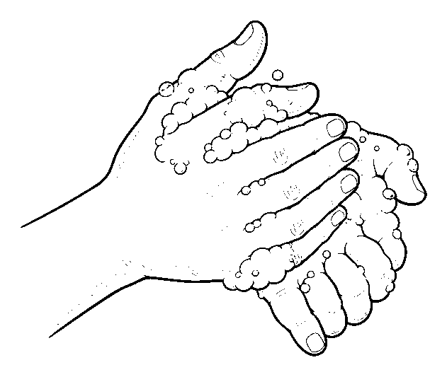 washing hands, step 2