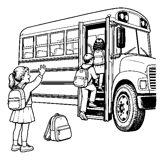 school bus morning